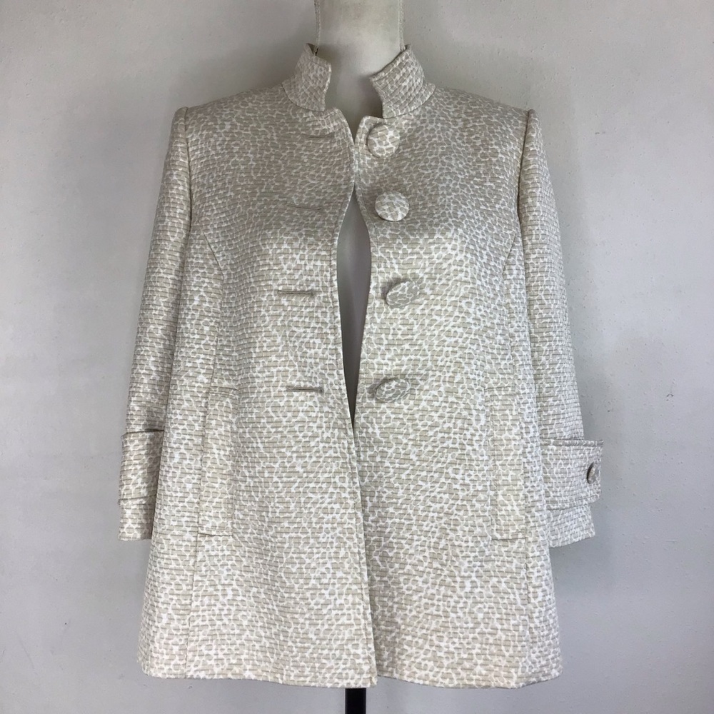 ISABELLA DEMARCO WOMEN ELEGANT CLASSY BRIDGET JUBILEE CREAM TAN JACKET SIZE 8
